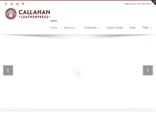 Tablet Screenshot of callahanleatherpress.com